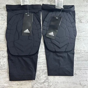 2 Adidas Techfit Climalite Negro Deporte Compresión Acolchado Rodilla Manga Talla 2XLT - Imagen 1 de 6