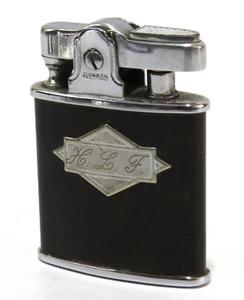 Ronson Princess Art-Deco Engraved "H.L.F." Vintage Push-Button Cigarette Lighter - Picture 1 of 10