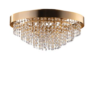 Plafoniera classica oro in cristallo 8 luci luxury lgt 033 design swarovsky - Picture 1 of 3