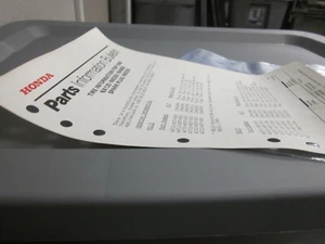 Honda Parts Information Bulletin Tire Information 1988 NX125/250/650 00-0007 - Picture 1 of 2