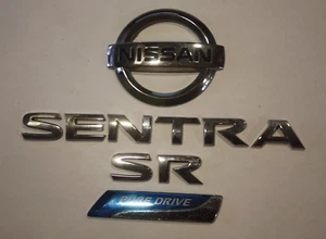 2013-2018 NISSAN SENTRA SR PURE DRIVE REAR TRUNK DECK LID EMBLEM SET - Picture 1 of 1
