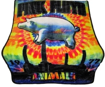 Nuevo Animals Pink Floyd Tie Dye Grueso Peluche Tiro Regalo Manta Vellón Cerdos 1977 Foto 1 de 3