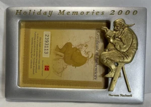 Kodak Norman Rockwell Weihnachtsmann Rahmen Jahr 2000 Limited Edition Silber 4 x 6 - Bild 1 von 13