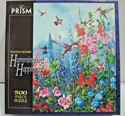 HUMMINGBIRD HAPPINESS ~ Wanda Mumm ~ Prism 500 Piece Puzzle NEW & Sealed EC - Image 1 of 3