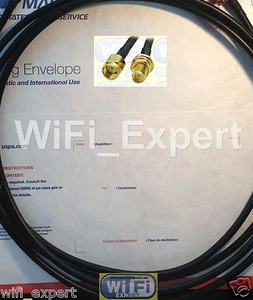 10-50 FEET RFC240UF Coax WiFi Extension Cable RP-SMA Male to RPSMA Female US Asm - Picture 1 of 4