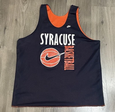 Camiseta deportiva reversible vintage Nike Syracuse Orangeman Center Swoosh XL baloncesto Foto 1 de 4