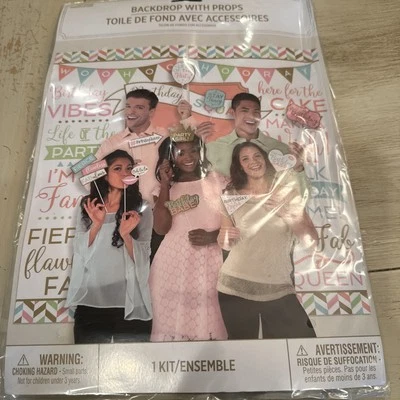 Amscan Birthday Backdrop With Props - Image 1 of 2