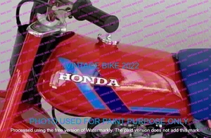 APTO PARA Honda ATC 70 rojo acero combustible gasolina tanque 1978-1985 + tapa - Imagen 1 de 3