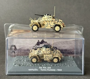 1:72 WWII German Sd.Kfz. 222 Scout Armored Car 10th Panzer Div 1943 Diecast READ - Picture 1 of 17