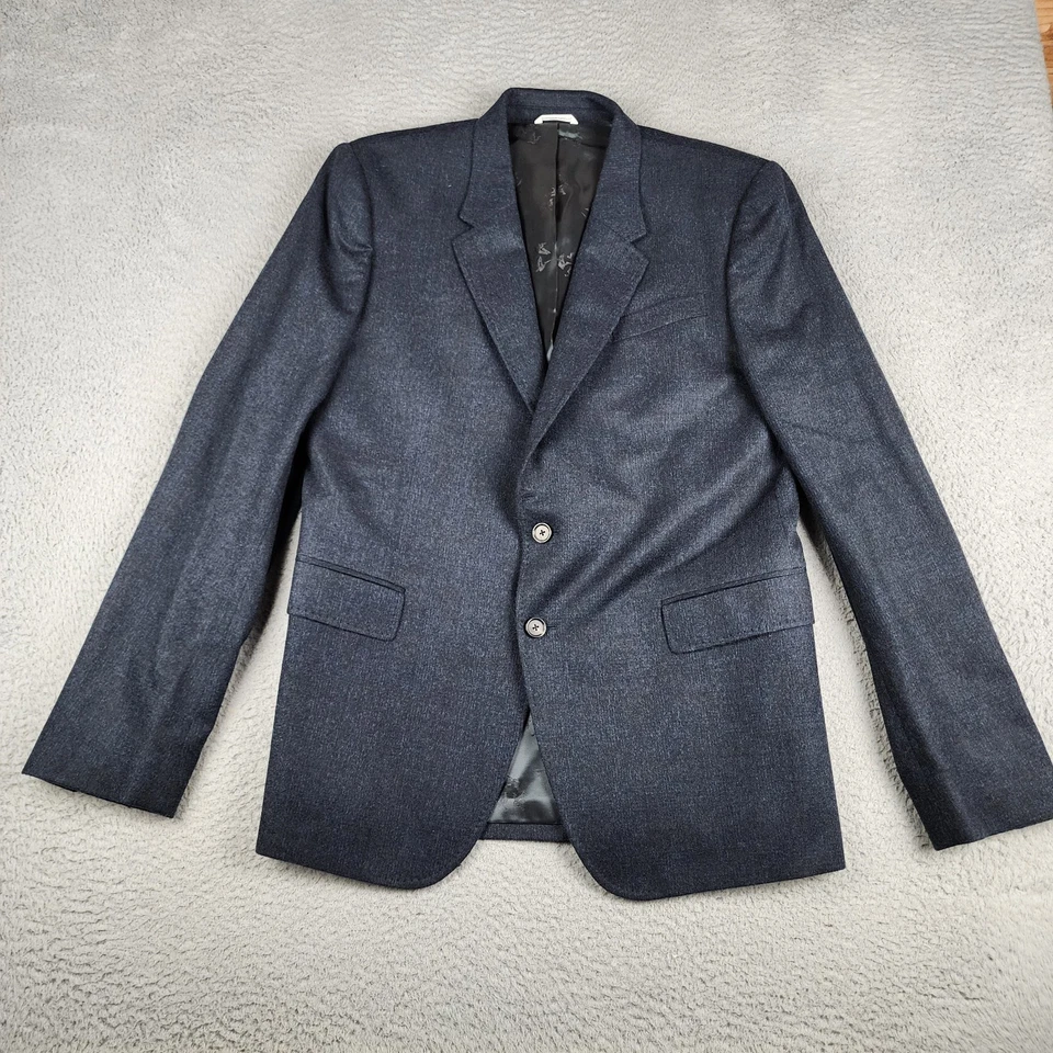 Blazer Billy Reid Para Hombres 42L Azul Lana Traje Chaqueta Abrigo Deportivo 2 Botones Foto 1 de 4