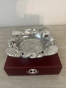Arthur Court Designs Signed Shell Wine Caddy 1994 In Original Box - Picture 1 of 6