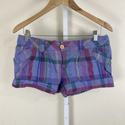 Винтажные шорты OP для подростков размер 11 клетчатые с низкой талией Y2K Surf Crush Coconut Girl - Изображение 1 из 4
