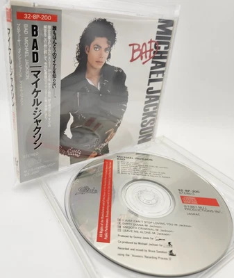 MICHAEL JACKSON Bad Japan First Edition Vintage CD 32 8P-200 w/3200YEN OBI 1987 - Image 1 of 4