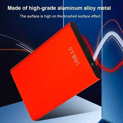 2TB Portable 2.5 Inch USB External Hard Drive Enclosure SATA 6Gbps Storage - Image 1 of 4