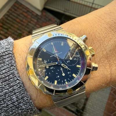 Orologio Uomo Eberhard Vintage 1990 Crono Lemania 1873 manuale Frecce Tricolore - Image 1 of 4