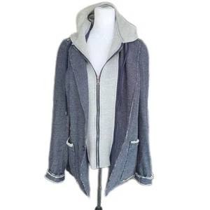 RNT 23 Men's Woven Jacket w/Hood Charcoal & Gray Size XL 42 - Picture 1 of 16