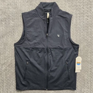 Nuevo con etiquetas Chaleco Vuori Sunday Element Cremallera Completa Azul Oscuro Para Hombre Talla Grande - Imagen 1 de 8