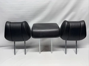 Acura MDX 2010-2013 Center (2nd) Row Headrest 3 Piece Set Black Leather OEM - Foto 1 di 6