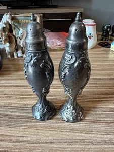 VINTAGE SILVER SALT AND PEPPER SHAKERS BY ROGERS CO.  1881 - Picture 1 of 5