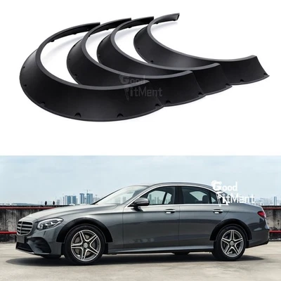 For Mercedes Benz E200 E250 4.5" Fender Flares Wide Body Kit Wheel Arches Black Foto 1 de 4
