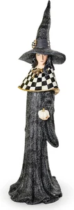 MACKENZIE CHILDS Courtly Check Haunted House, Resin Halloween Hexe Figur - Bild 1 von 5