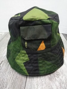 NEW Ally Capellino BUCKET HAT CAMO ( W/ POCKET) 100% WAXED COTTON ( NWOT) READ - Picture 1 of 9