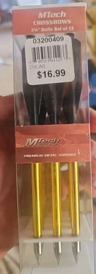 MTech DX-A6 6-3/8" Bolts Arrows for Crosbow Set of 12 NEW - Image 1 of 4
