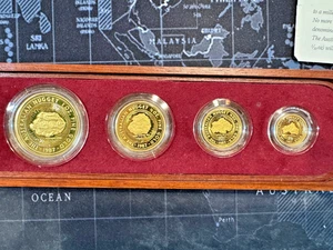 1987 Australia 4-Coin Gold Nugget Proof Set (1.85 oz) - Picture 1 of 19