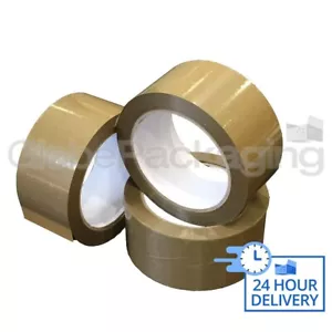 36 x Rotoli di KD nastro da imballaggio in vinile resistente pvc marrone 48 mm x 66M XX-STRONG - Foto 1 di 6