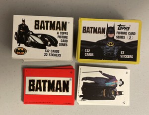 1989 Topps Batman Complete Series 1 and 2  with 263/264 Cards + all 44 Stickers