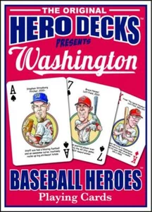 Tarjetas de juego de héroes de béisbol Herodecks de los Nacionales de Washington nuevas  - Imagen 1 de 4