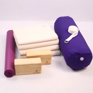Yoga Set für Anfänger Iyengar Yoga Requisiten, Yoga Zubehör, Decke & Nackenrolle - Bild 1 von 5
