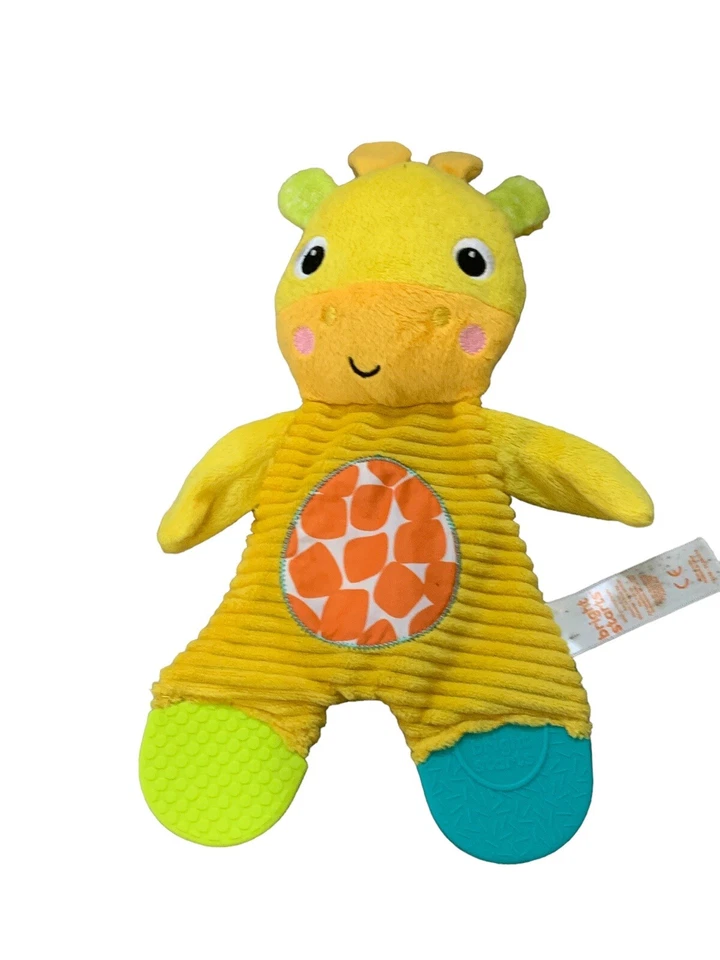 Bright Starts Snuggle Teether Plush Baby Toy Giraffe Lovey Security Bright Color - Image 1 of 4