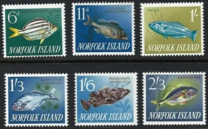 1962 Norfolk Island SG# 43-48 Fish set of 6 mint MUH MNH - Picture 1 of 1