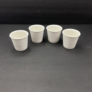 4 Crate and Barrel White Espresso Demitasse Dessert Cups ASA Selection Germany - Picture 1 of 5