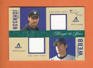 Camisetas Fleer Randy Johnson Brandon Webb 2003 usadas para juegos #d 136/360 Diamondbacks - Imagen 1 de 1