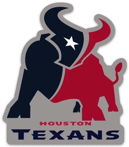Houston Texans Texas Bull Logo type Die-Cut MAGNET Cover