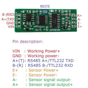 Báscula electrónica sensor de peso presión DC 5V12V RS485 UART Modbus RTU HX711 - Imagen 1 de 22