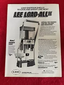 Vintage 1987 Print Ad Lee Precision Load All II Shotgun Shell Reloader - Picture 1 of 7