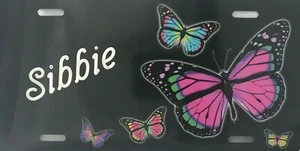 Butterfly Personalized Custom License Plate Engraved Auto Car Tag Vanity Plate - Picture 1 of 8