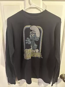 The Smurfs Graphic Thermal Long Sleeve Shirt Size L Large - Picture 1 of 5