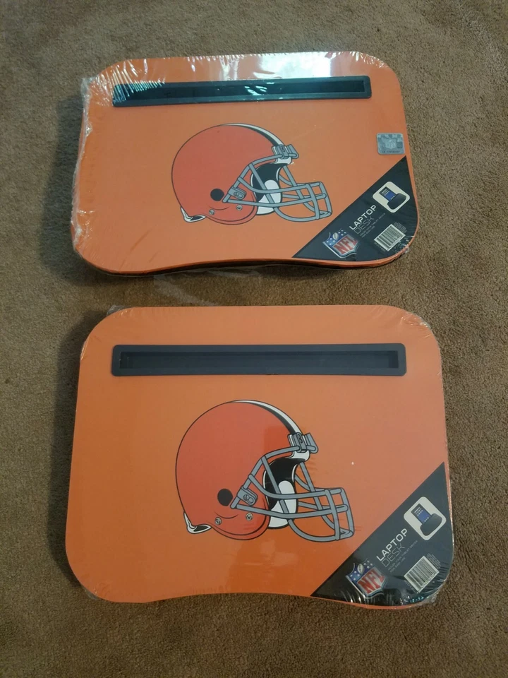 NFL Football Bean Bag Tablet Laptop Notebook Tray Table 12.5 X 10" Orange