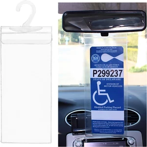 1 PC Handicap Placard Holder, 11.6" × 5" Ultra Transparent Disabled Permit Prote - Picture 1 of 12
