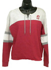 Stanford Cardinal Womens Sweater M Red Gray Pullover Lace Up Crew Neck Colosseum