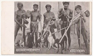 Manila Philippines Igorote Head Hunters Antique Postcard #1354 - Picture 1 of 2