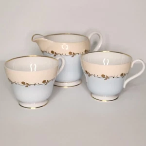 Shelley Fine Bone China Golden Rose Coffee Tea Mug Creamer Set Made In England - Picture 1 of 12
