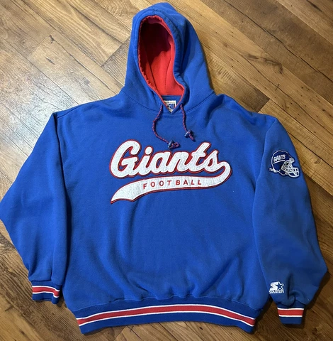 Starter New York Giants VTG Hoodie Hooded Sweater Sweatshirt NFL XL Vintage Cover