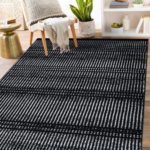 Rugshop Rugs for Living Room Modern Minimalistic Stripe Lines Bedroom Rugs 5x7 - Picture 1 of 10