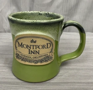 Deneen Pottery Green Coffee Tea Mug Cup The Montford Inn Norman Oklahoma OU - Bild 1 von 7