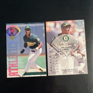 1995 Leaf #22 Rickey Henderson HOF Oakland Athletics Baseball Card.  B1216